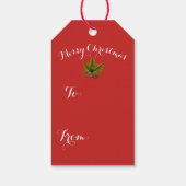 Kerst Kardinaalvogel Cadeautag Cadeaulabel (Achterkant)