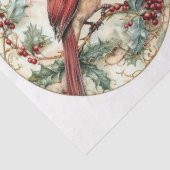 Kerst kardinale rondes tissuepapier (Detail)