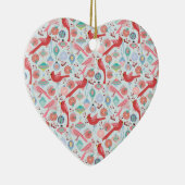 Kerst Kardinalen Midcentury Modern Keramisch Ornament (Rechts)