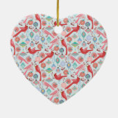 Kerst Kardinalen Midcentury Modern Keramisch Ornament (Achterkant)