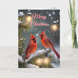 Kerst Kardinalen Vakantie Kaart
