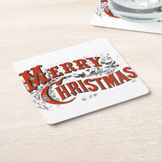  kerst kartonnen onderzetters (Schuin)