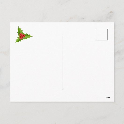 Kerst Kat bij het raam Feestdagenkaart (Achterkant)