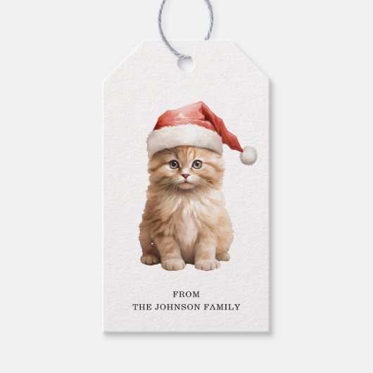 Kerst Kat Cadeau Labels Cadeaulabel (Voorkant)