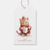 Kerst Kat Cadeau Labels Cadeaulabel (Voorkant)