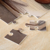 Kerst Kat Drie Lezen Kaart Legpuzzel (Zijkant)