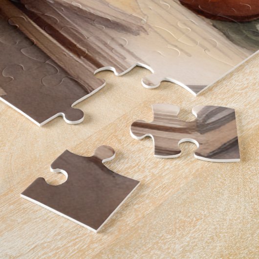 Kerst Kat Drie Lezen  Kaart Legpuzzel (Zijkant)