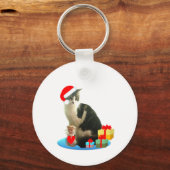 Kerst kat en schattig engeltje sleutelhanger (Voorkant)