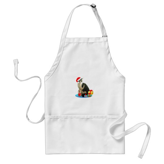 Kerst kat en schattig engeltje standaard schort (Voorkant)