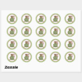 Kerst Kat Envelope Stickers (Vel)