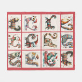 Kerst Kat Fleece Deken (Voorkant (Horizontaal))