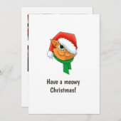 Kerst kat foto collage feestdagenkaart (Voorkant / Achterkant)