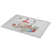 Kerst Kat Glassnijplank Snijplank (Hoek)