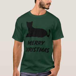 Kerst Kat Grappig Ontwerp voor Kerstmis Kat T-shirt