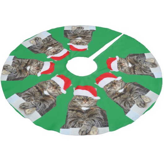 Kerst Kat Humbug Foto Boom Rok Kerstboom Rok (Gekanteld)