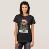 Kerst Kat Humbug Foto Vrouwen Basic T-shirt (Voorkant volledig)