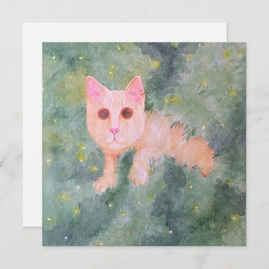 Kerst Kat Kaart (Voorkant / Achterkant)