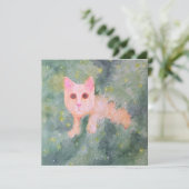 Kerst Kat Kaart (Staand voorkant)