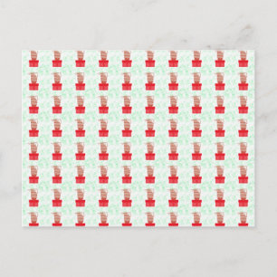 Kerst kat kitten patroon feestdagenkaart