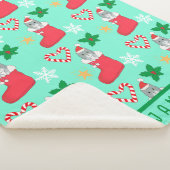 Kerst Kat Originele Art Sherpa Deken (3/4)