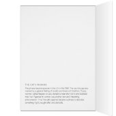 Kerst Kat pyjama Grappig  CC0617 Kaart (Binnen (Links))