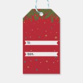 Kerst Kat Rood Cadeaulabel (Achterkant)