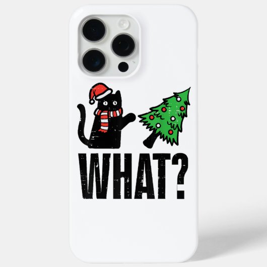 Kerst Kat Tipping Xmas Boom Grappig Case-Mate iPhone Case (Achterkant)