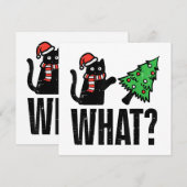 Kerst Kat Tipping Xmas Boom Grappig Kaart (Voorkant / Achterkant)