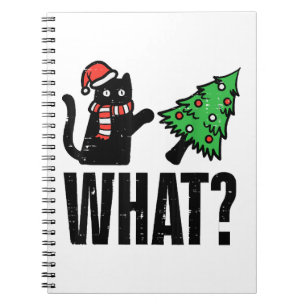 Kerst Kat Tipping Xmas Boom Grappig Notitieboek