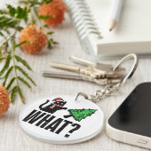 Kerst Kat Tipping Xmas Boom Grappig Sleutelhanger (Voorkant Rechts)
