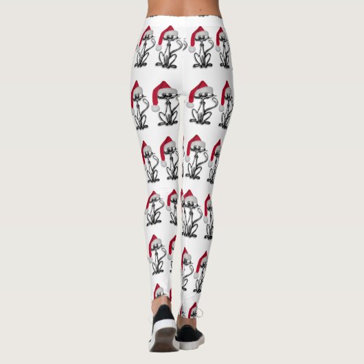 Kerst Kat Vakantie Leggings (Achterkant)