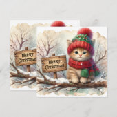 Kerst Kat Wenskaart (Voorkant / Achterkant)