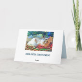 kerst kat wenskaart kaart (Achterkant)