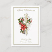 Kerst Katholieke bruiloft gunst Heilige Kaart Visitekaartje (Voorkant)