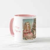 Kerst katjes schattig mok (Voorkant links)