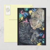 Kerst Katten Briefkaart (Voorkant / Achterkant)