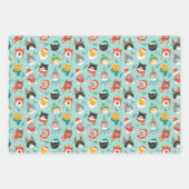 Kerst Katten In Vakantie Truien Patroon Inpakpapier Vel (Voorkant 2)