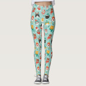 Kerst Katten In Vakantie Truien Patroon Leggings (Voorkant)