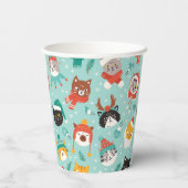 Kerst Katten In Vakantie Truien Patroon Papieren Bekers (Achterkant)