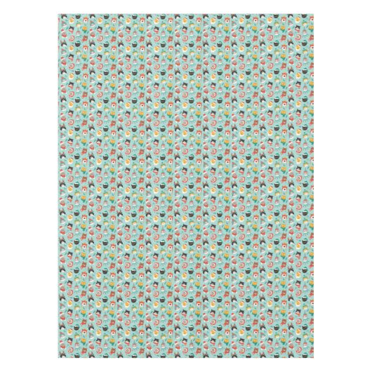 Kerst Katten In Vakantie Truien Patroon Tafelkleed (Voorkant)