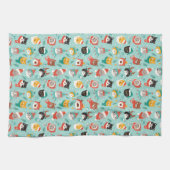 Kerst Katten In Vakantie Truien Patroon Theedoek (Horizontaal)