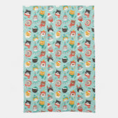 Kerst Katten In Vakantie Truien Patroon Theedoek (Verticaal)