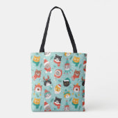 Kerst Katten In Vakantie Truien Patroon Tote Bag (Achterkant)