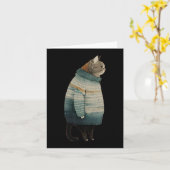 Kerst Katten Leuk Kitten Diervet Grijs Kat In Kaart (Gele Bloem)