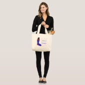 Kerst Katten, Meowy Kersttassen Grote Tote Bag (Voorkant (model))