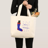 Kerst Katten, Meowy Kersttassen Grote Tote Bag (Voorkant (product))
