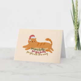 Kerst Katten Puns: Gember Allemaal Kaart