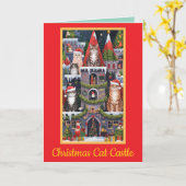 Kerst Kattenkasteel 2 Kaart (Gele Bloem)