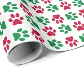 Kerst kattenpootjes inpakpapier (Rol Hoek)