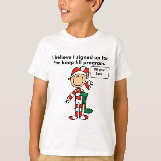 Kerst Keep Fill Programma Tshirts en Geschenken (Voorkant)